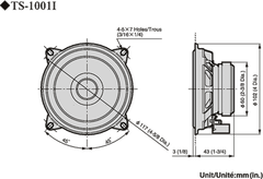 Pioneer TS-1001i Autokaiutinsarja (10cm, 4")