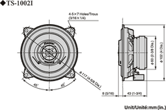 Pioneer TS-1002i Autokaiutinsarja (10cm, 4")