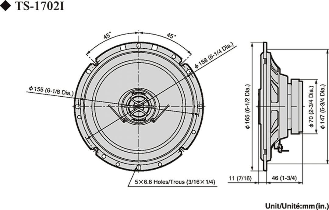 Pioneer TS-1702i Autokaiuttimet (17cm, 6,5")
