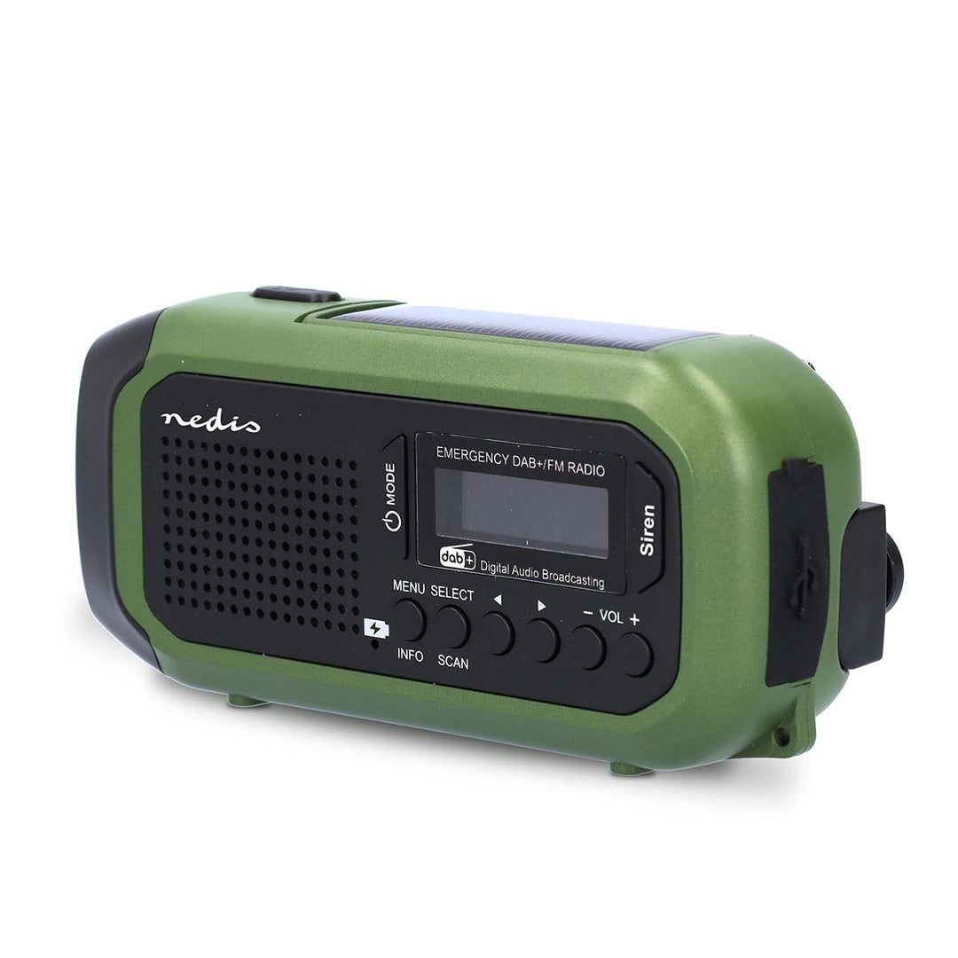 Kannettava Hätäradio käsikammella