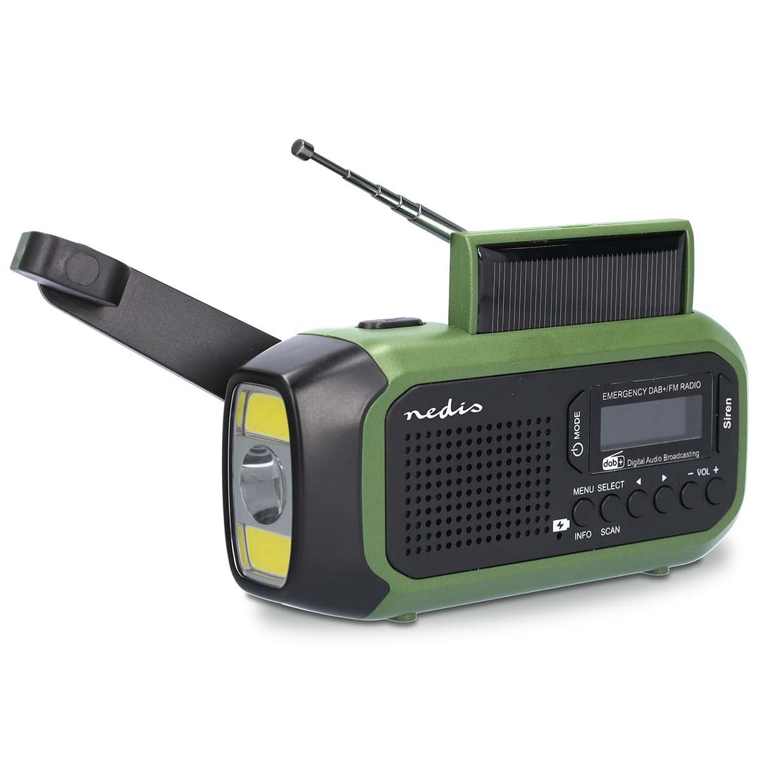 Kannettava Hätäradio käsikammella