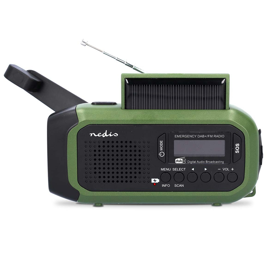 Kannettava Hätäradio käsikammella