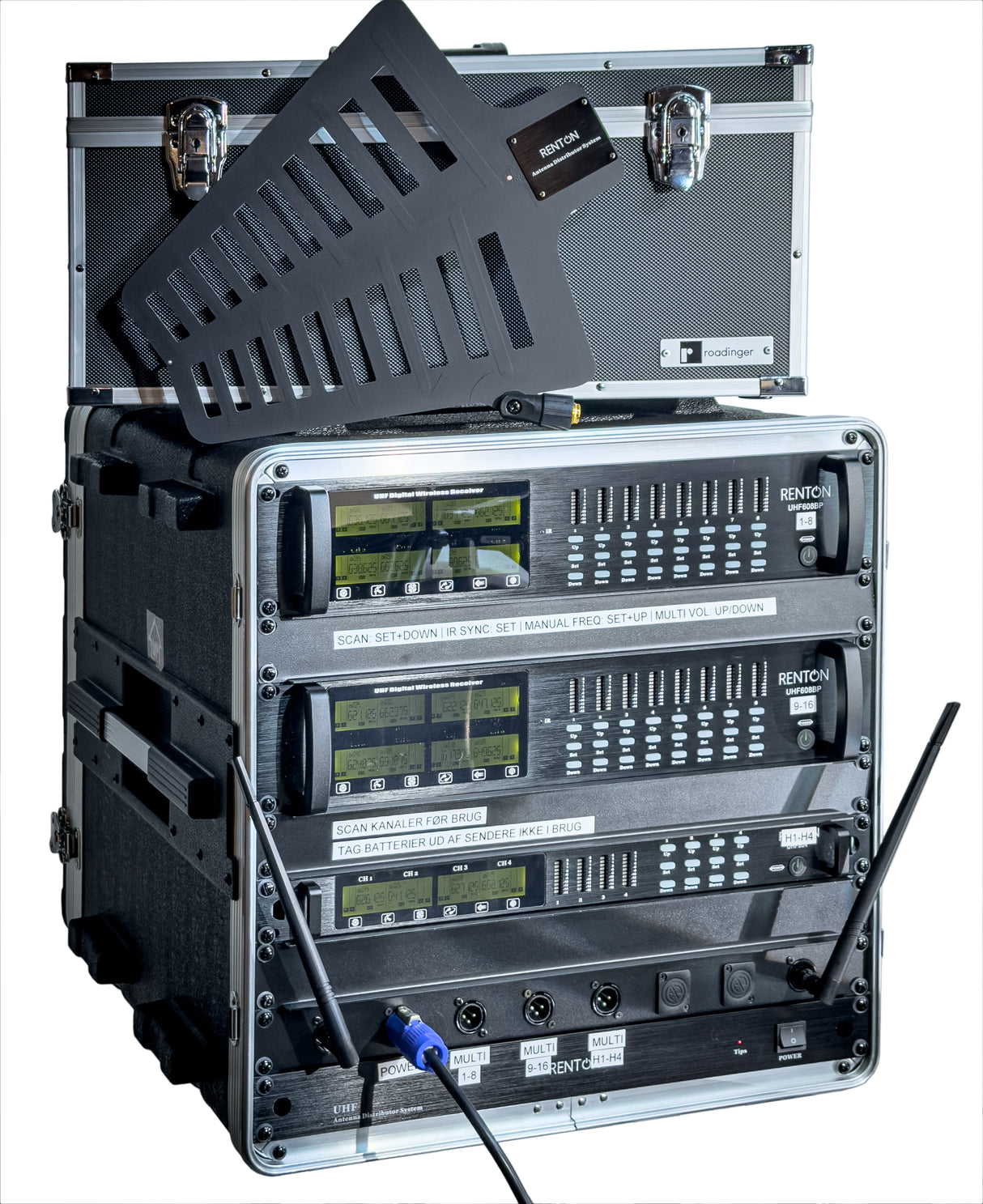 Renton Rack Langaton Yhdistelmäjärjestelmä (4 Käsimikrofoni + 16 Headset)