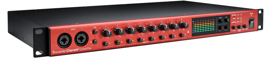 Focusrite Clarett+ Octopre Mikrotonit Preamp