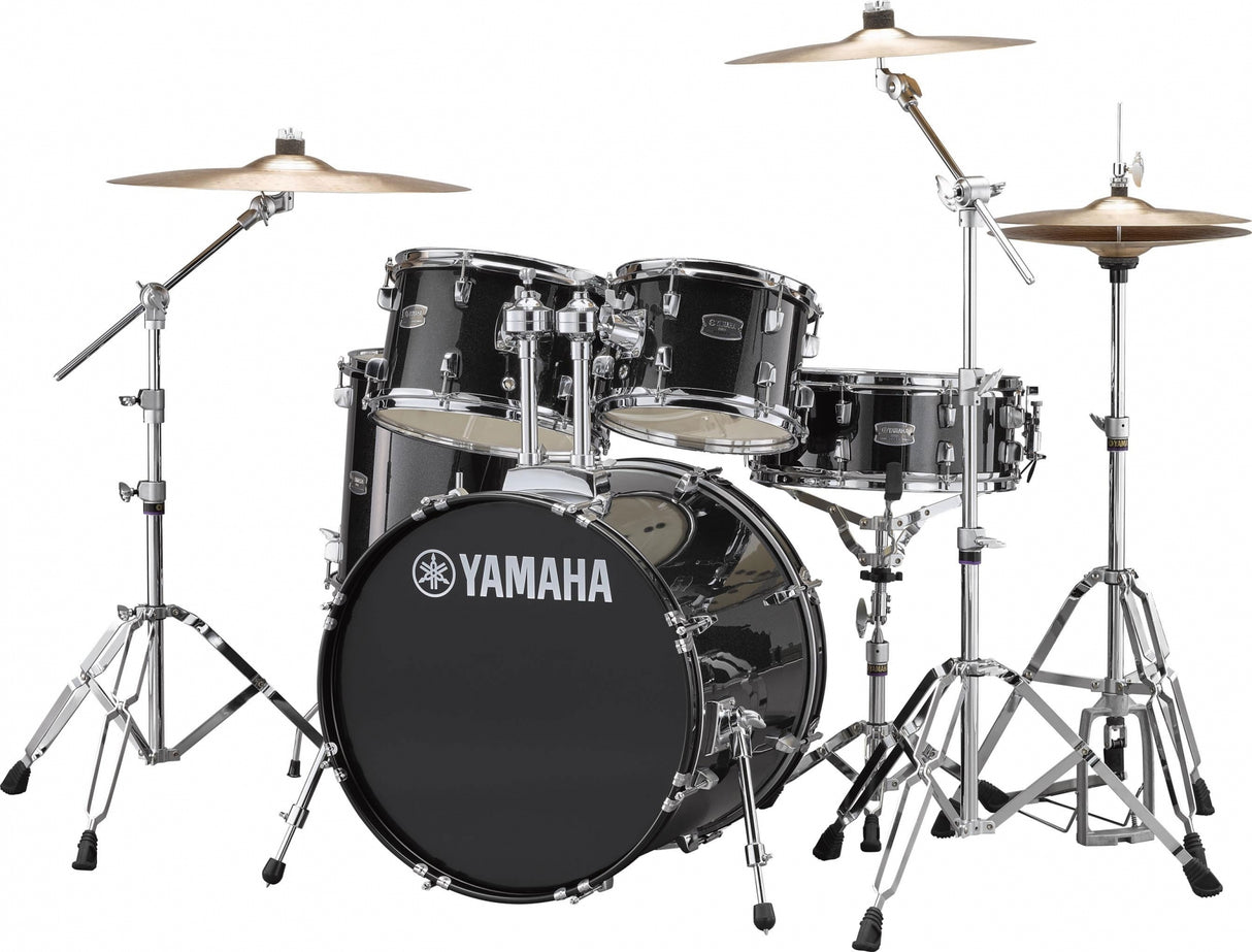 Yamaha Rydeen Standard Drum Kit sis. Hardware Pack ja symbaalit (Black Glitter)
