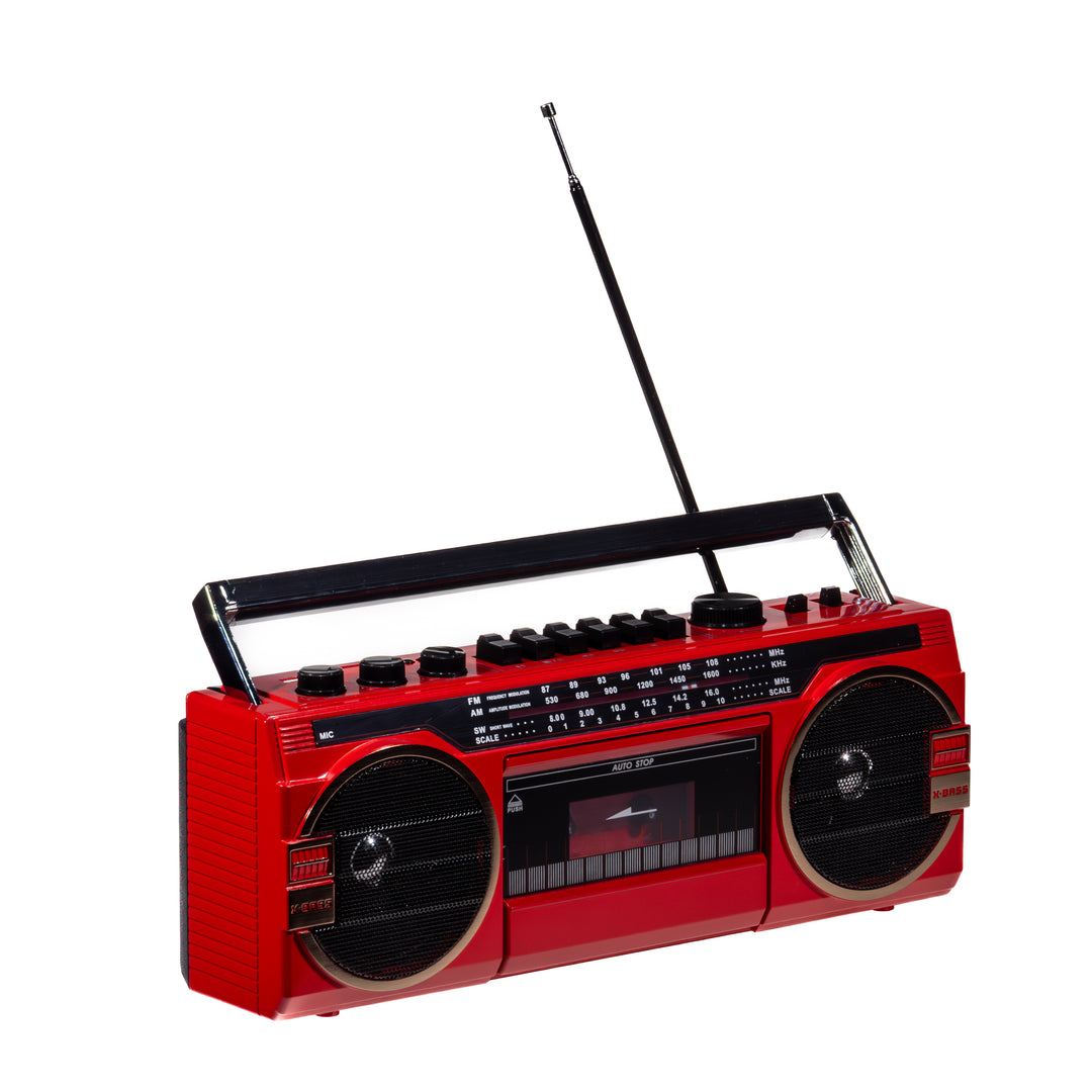 Studio 57 - Kasettisoitin FM:llä & Bluetoothilla, Punainen