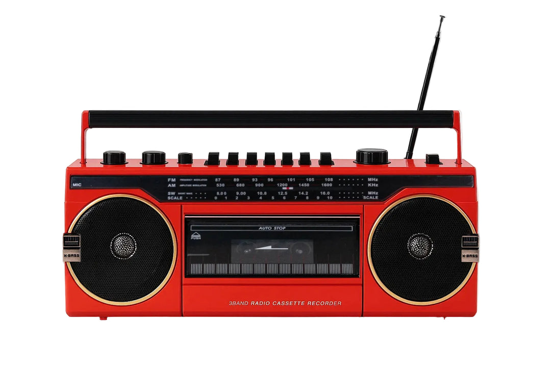 Studio 57 - Kasettisoitin FM:llä & Bluetoothilla, Punainen