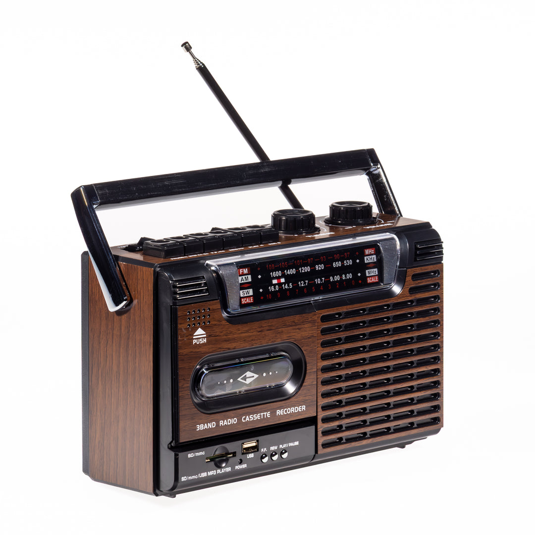Studio 57 - Kasettisoitin FM:llä & Bluetoothilla, Ruskea