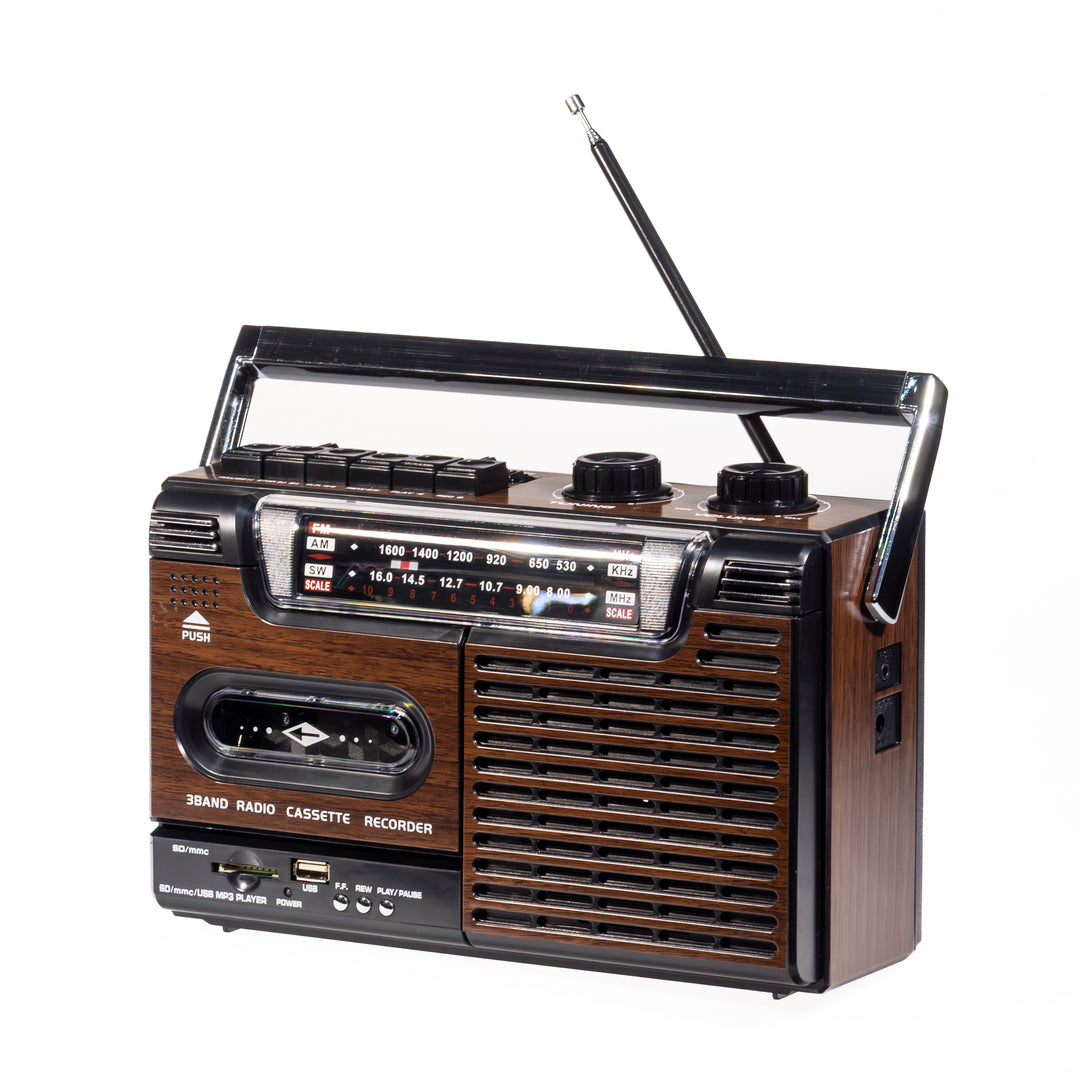 Studio 57 - Kasettisoitin FM:llä & Bluetoothilla, Ruskea