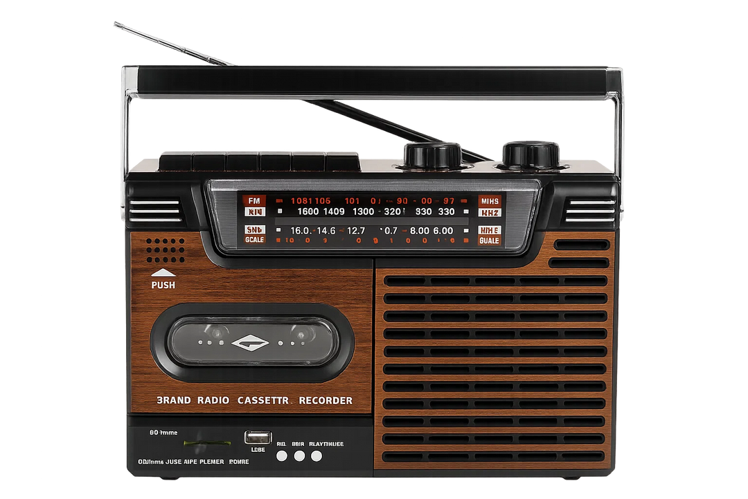 Studio 57 Kasettisoitin, FM ja Bluetooth, ruskea + kasettinauha