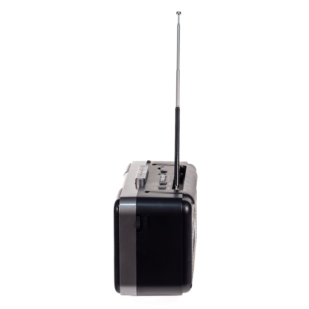 Studio 57 - Kasettisoitin m. FM & Bluetooth, Harmaa + Kasettinauha