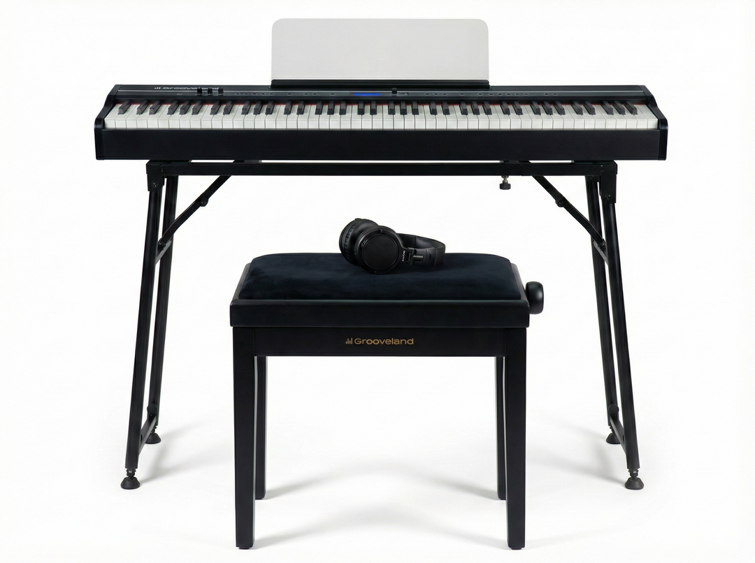 Grooveland FP80 sähköpiano (Musta) Täydellinen paketti