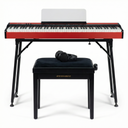 Grooveland FP80 sähköpiano (Punainen) Täydellinen Bundle