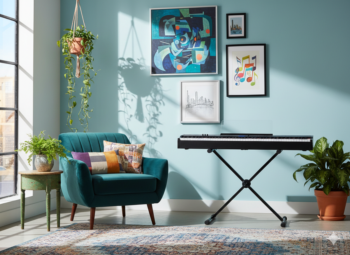 Grooveland FP80 El Klaver (Sort) Komplet Pakke