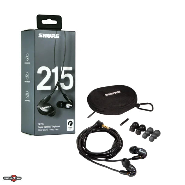 Shure SE215 In-Ear-kuulokkeet (musta)