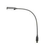 Adam Hall Stands SLED 1 ULTRA USB C - Svanehalslampe, USB-stik, 4 COB-LED’er og valgfrie farver