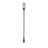 Adam Hall Stands SLED 1 ULTRA USB C - Svanehalslampe, USB-stik, 4 COB-LED’er og valgfrie farver