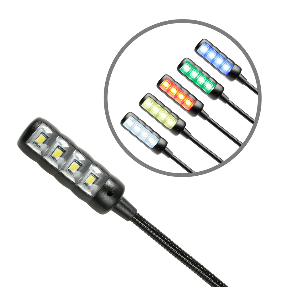Adam Hall Stands SLED 1 ULTRA USB C - Kaulalamppu, USB-liitäntä, 4 COB-LED’er ja valittavat värit