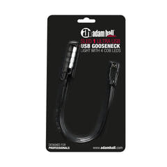 Adam Hall Stands SLED 1 ULTRA USB - kaulaniskan lamppu, USB-liitäntä, 4 COB-LED’er