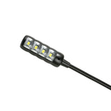 Adam Hall Stands SLED 1 ULTRA XLR 3 A - Vinklet 3-polet XLR-svanhalslampe med 4 COB-LED'er