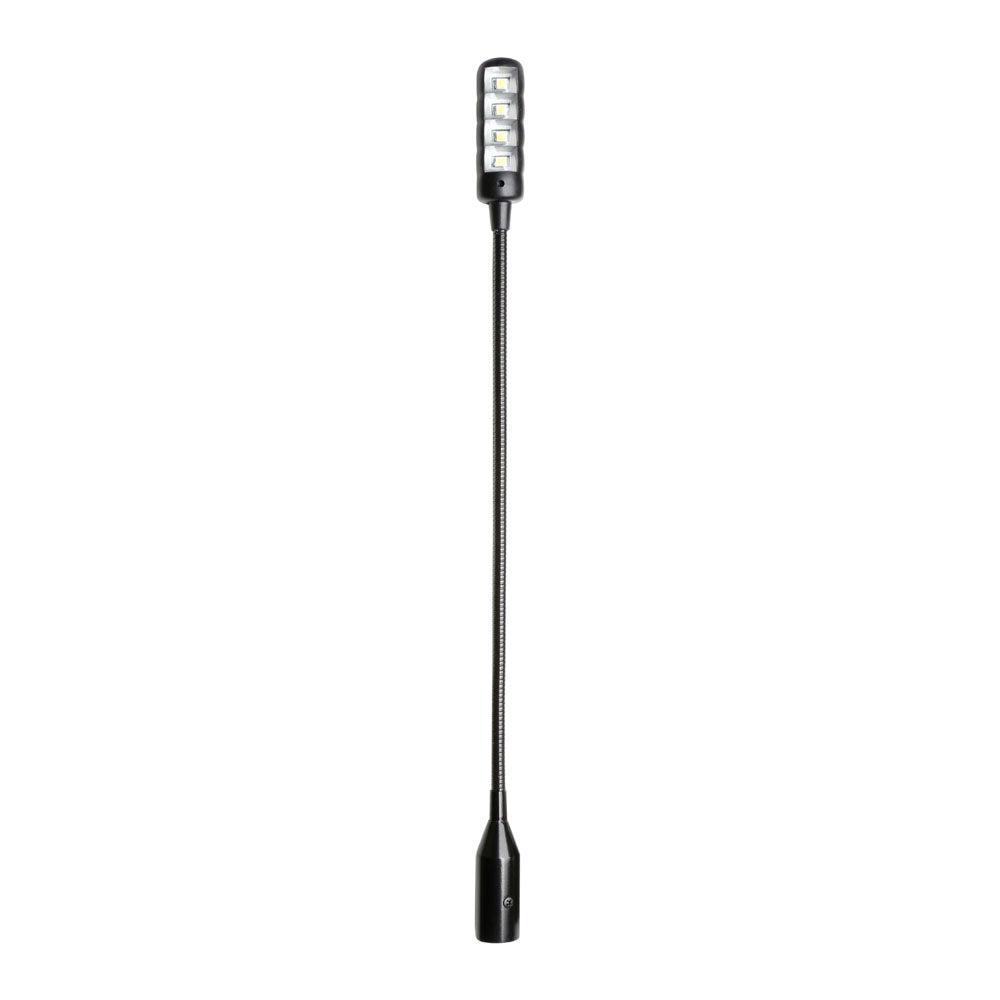 Adam Hall Stands SLED 1 ULTRA XLR 3 – 3-napainen XLR-joutsenkaulalamppu, jossa 4 COB-LEDiä