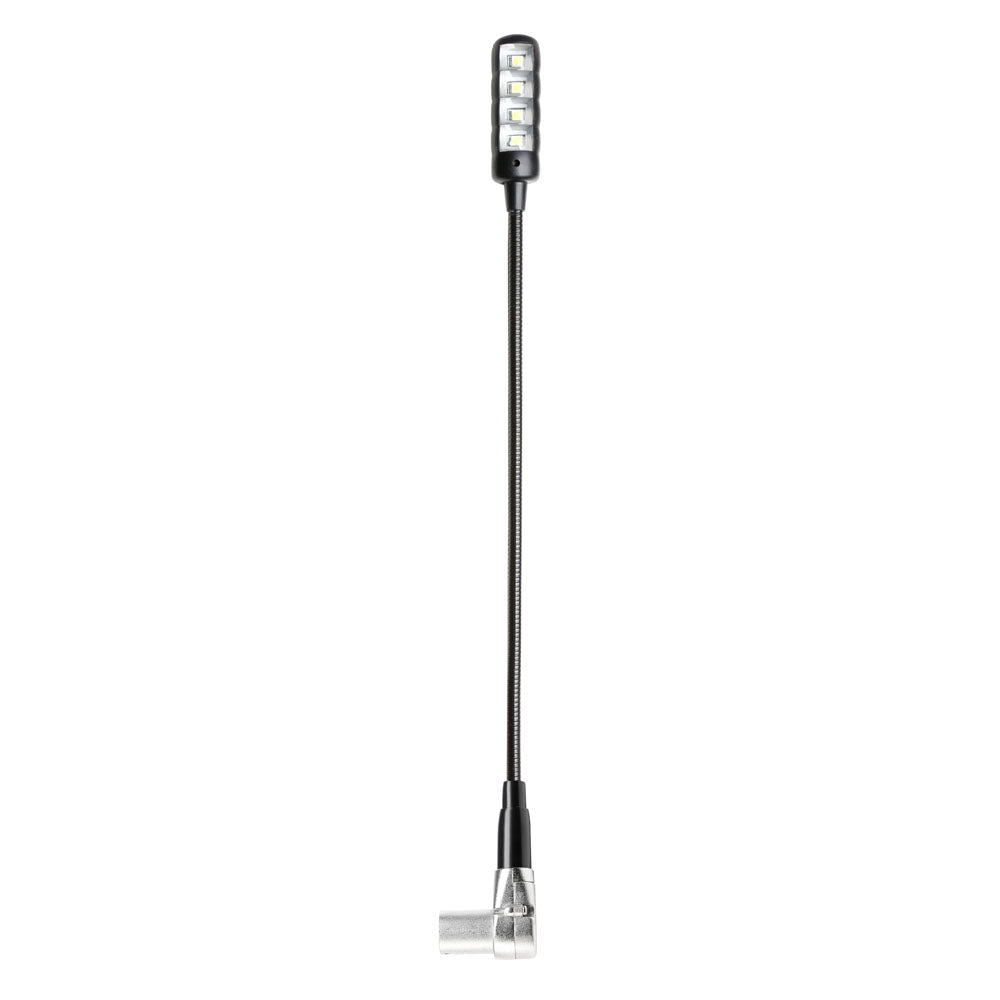 Adam Hall Stands SLED 1 ULTRA XLR 4 A - Kulmattu 4-napainen XLR -kaulavalaisin, jossa 4 COB-LED:ä
