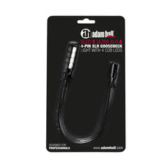Adam Hall Stands SLED 1 ULTRA XLR 4 - 4-napainen XLR-joutsenkaulalamppu, jossa 4 COB-LEDiä