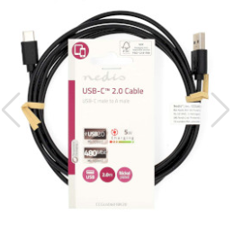USB-C-USB-A-kaapeli (2 m)