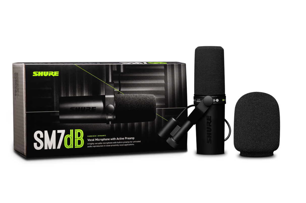 Shure SM7dB Aktiivinen dynaaminen podcast-mikrofoni