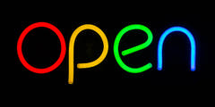 Neonvalo "Open" (39cm)