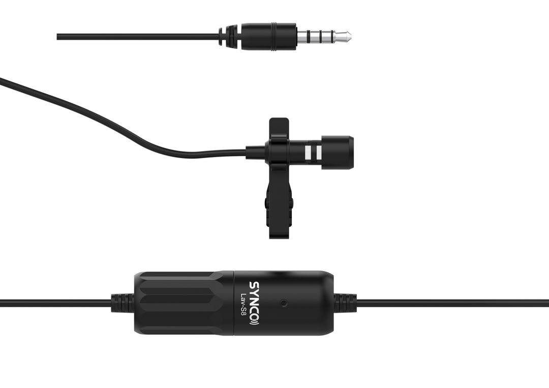 Synco lavalier-mikrofoni kameraan ja matkapuhelimeen