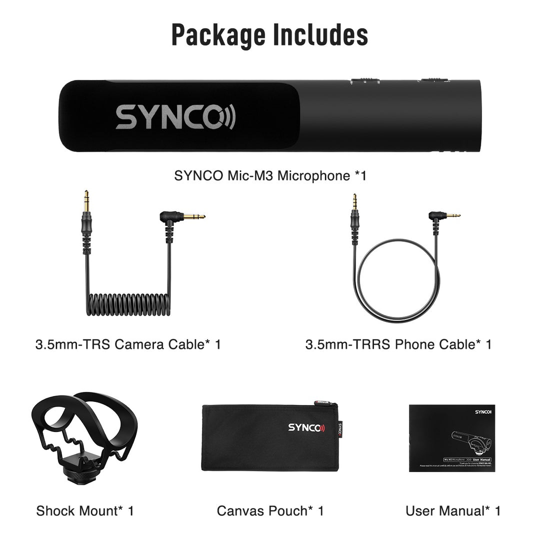 Synco kompakti mikrofoni DSLR-kameraan