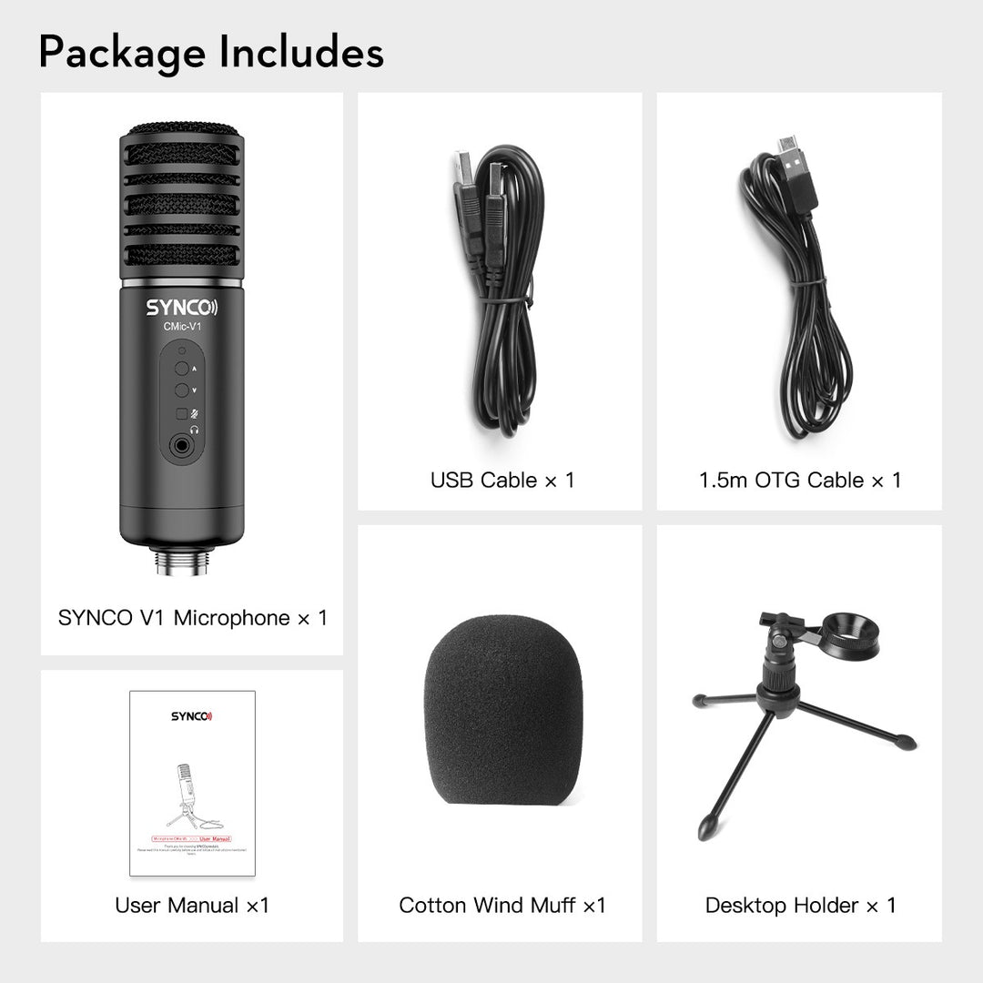 Synco USB Studiokondensaattorimikrofoni
