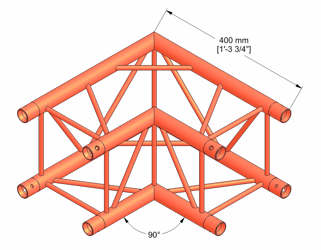 Milos QTM quatro 2-suuntainen 90° kulma