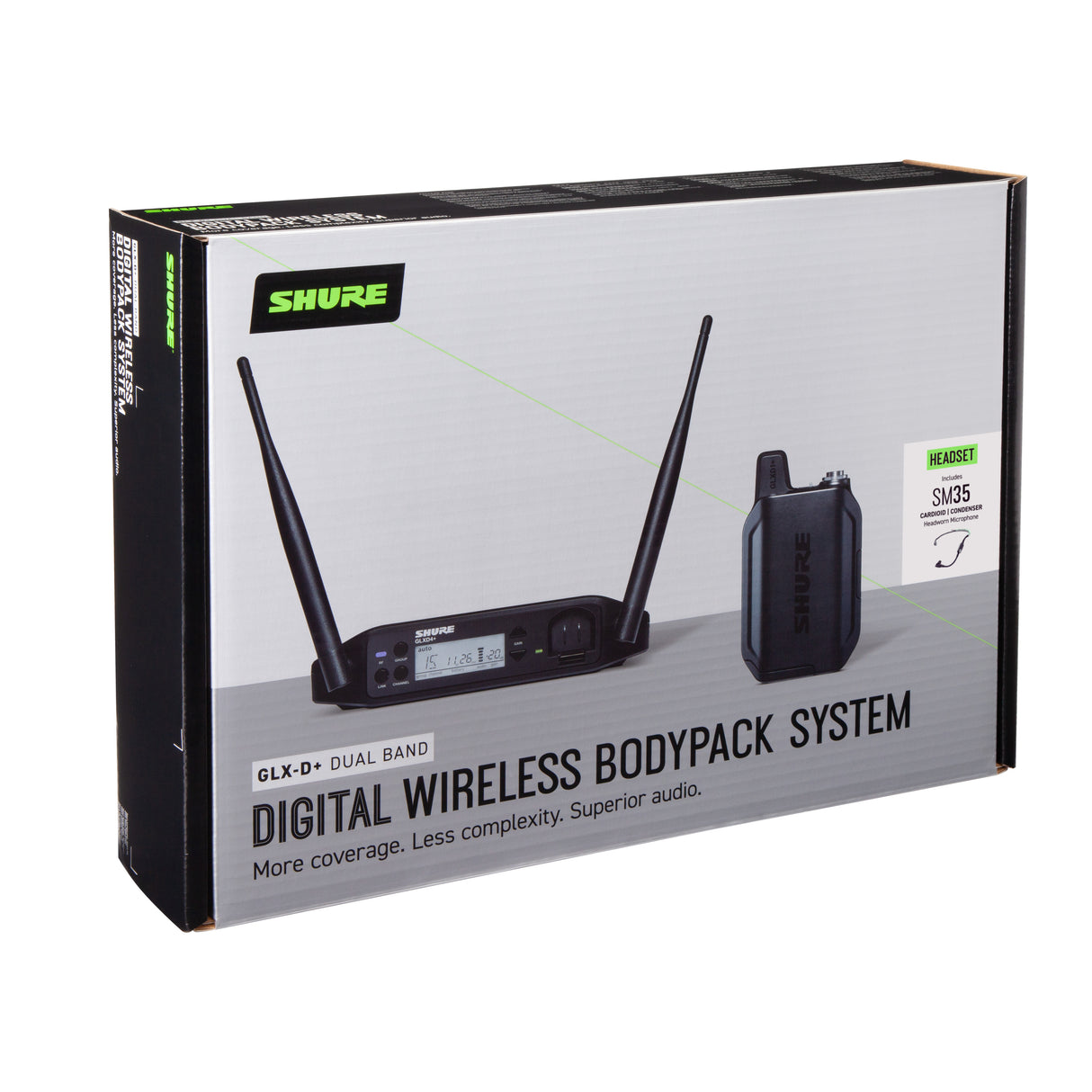 Shure Langattomat kuulokkeet GLXD14+ SM35 (2,4 + 5,8 GHz)