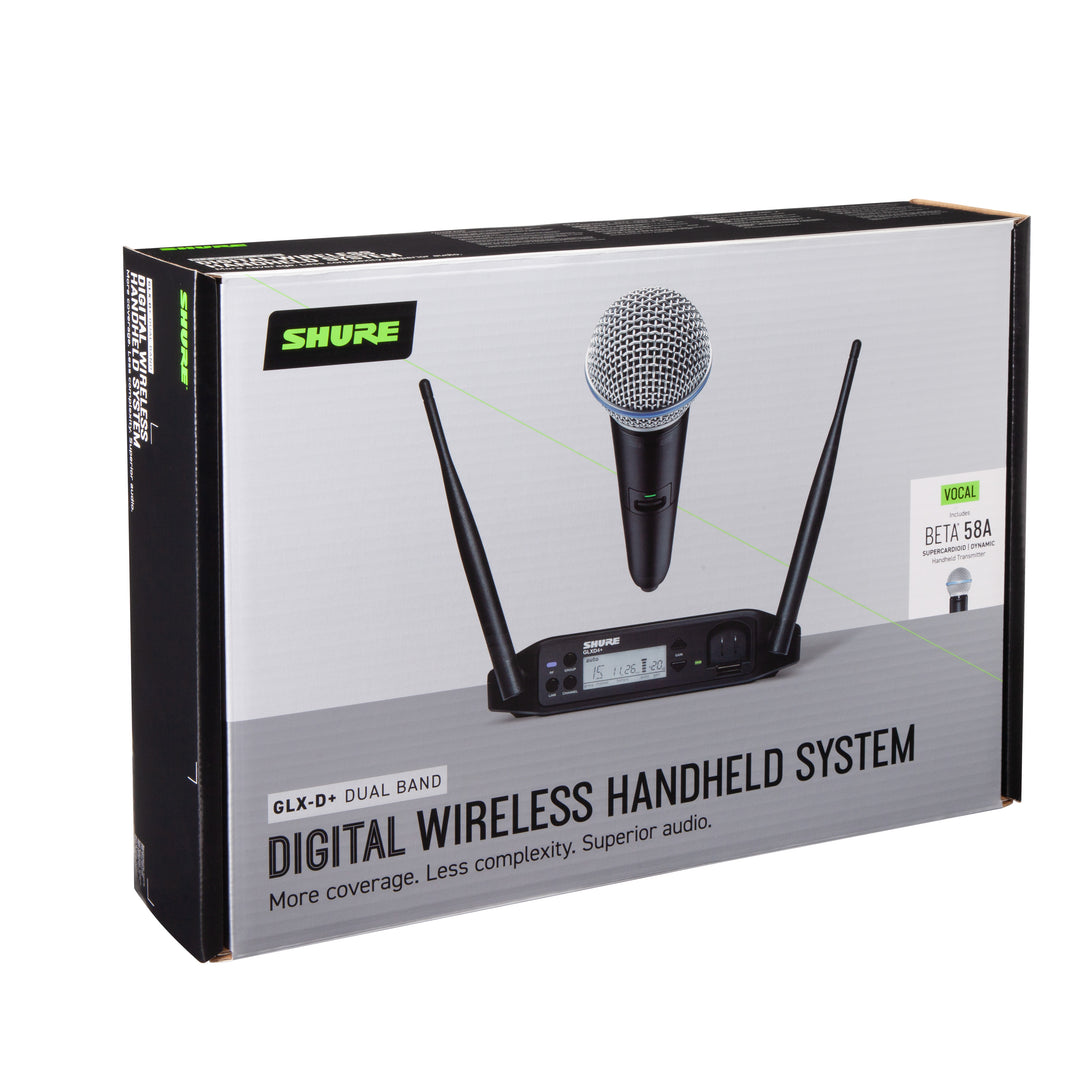Shure GLXD24+ BETA58A Langaton Mikrofoni Järjestelmä