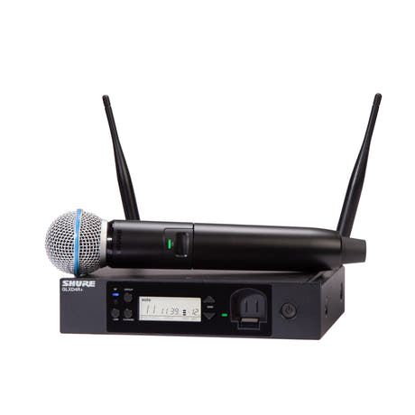Shure GLXD24R+ BETA58A Langaton Mikrofon Räkki Järjestelmä