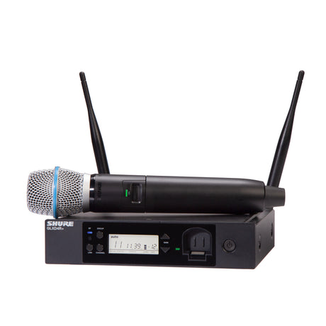 Shure GLXD24R+ BETA87A Langaton Mikrofon Räkki Järjestelmä
