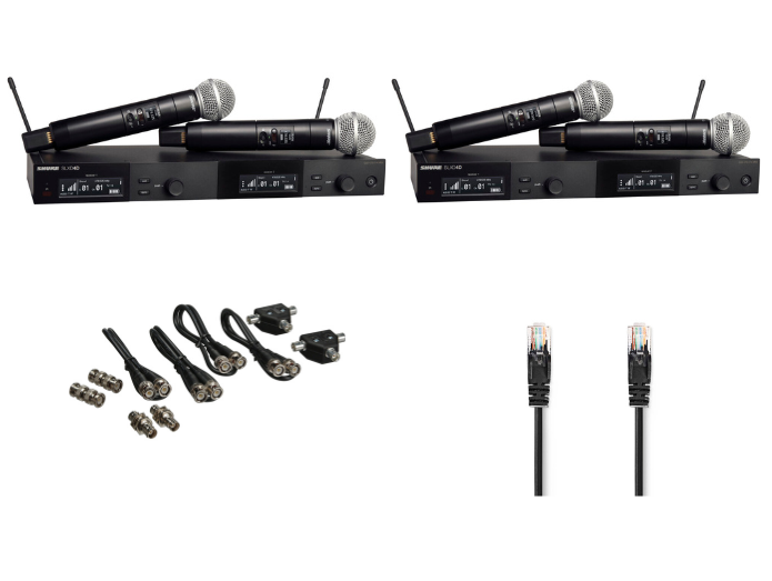 Shure SLXD SM58 langaton järjestelmä (4 kanavaa, J53)
