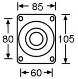 Kääntyvä pyörä ilman jarrua (100mm)