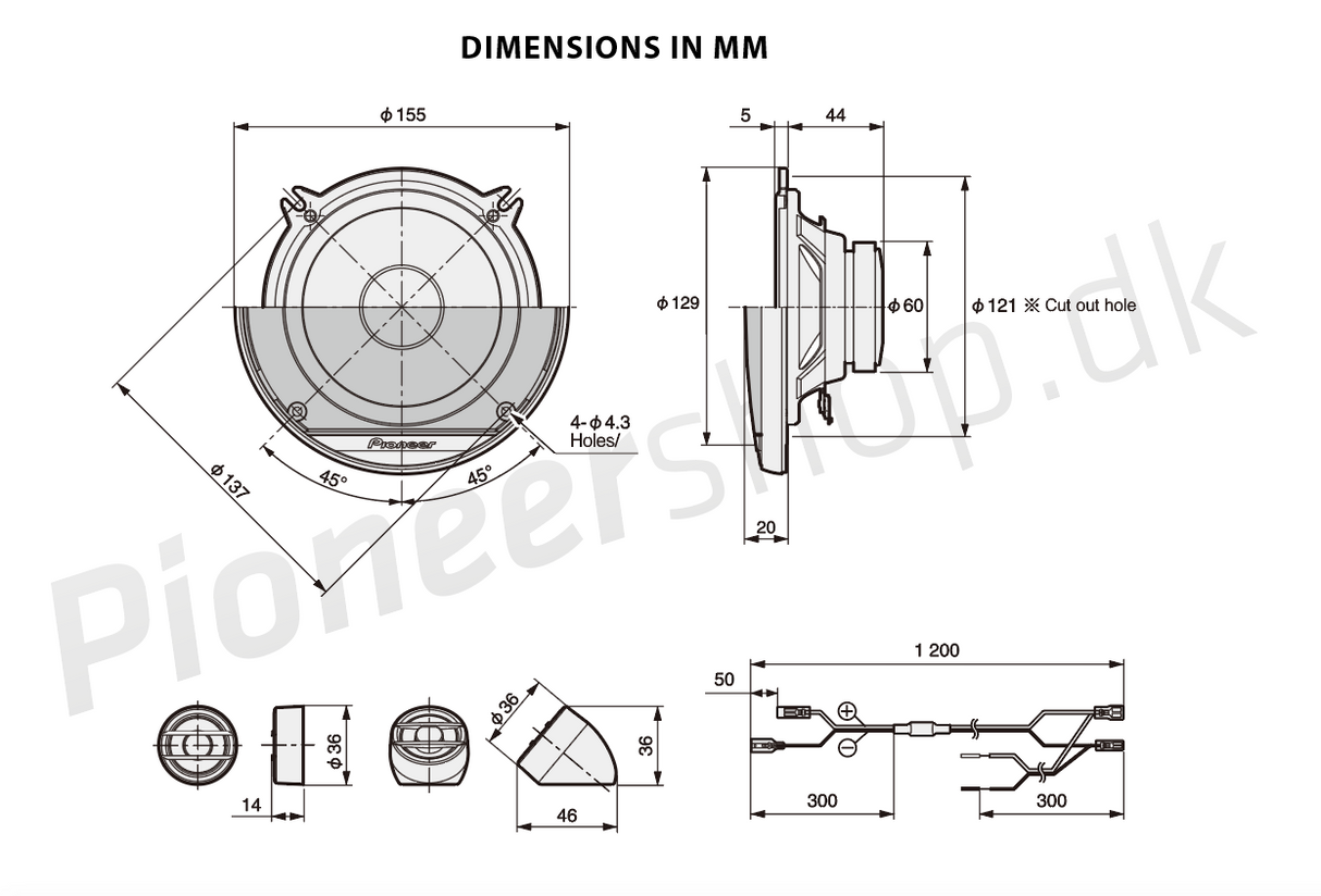 Pioneer TS-G130C 13 cm kaiutinjärjestelmä
