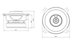 JBL CLUB 422F Autokaiutinsarja (10cm, 4")