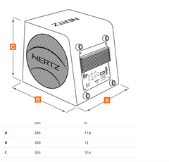 HERTZ Aktiivinen Subwoofer (140W, 8")