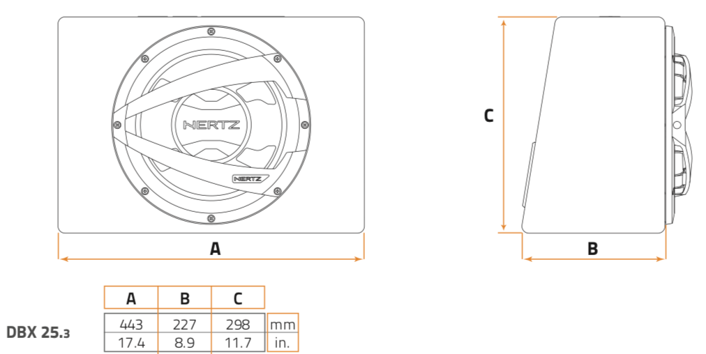 HERTZ 10" SUB-BOX (600W)