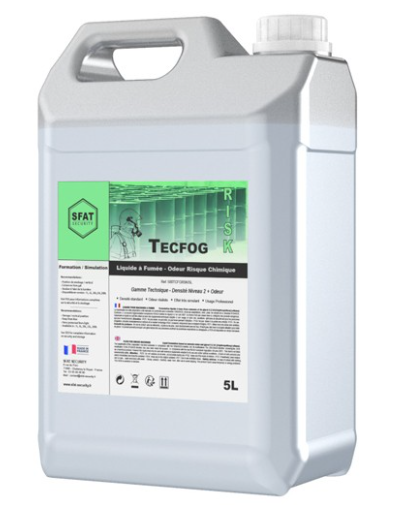 Røgvæske til brandøvelse, Brændte kemikalier (5L)