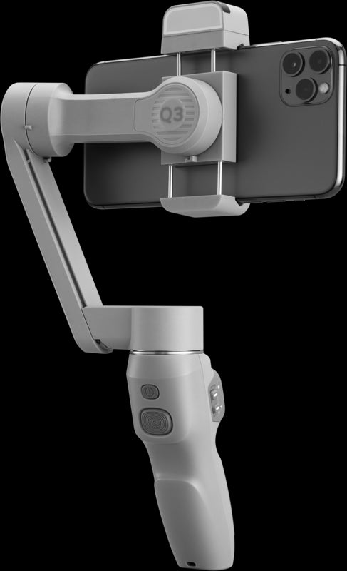 Zhiyun Smooth Q3 Combo Mobile Stabilizer valolla varustettuna
