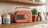 Studio 57 Batteri Retro Radio m. Bluetooth & FM (Diner Crimson)