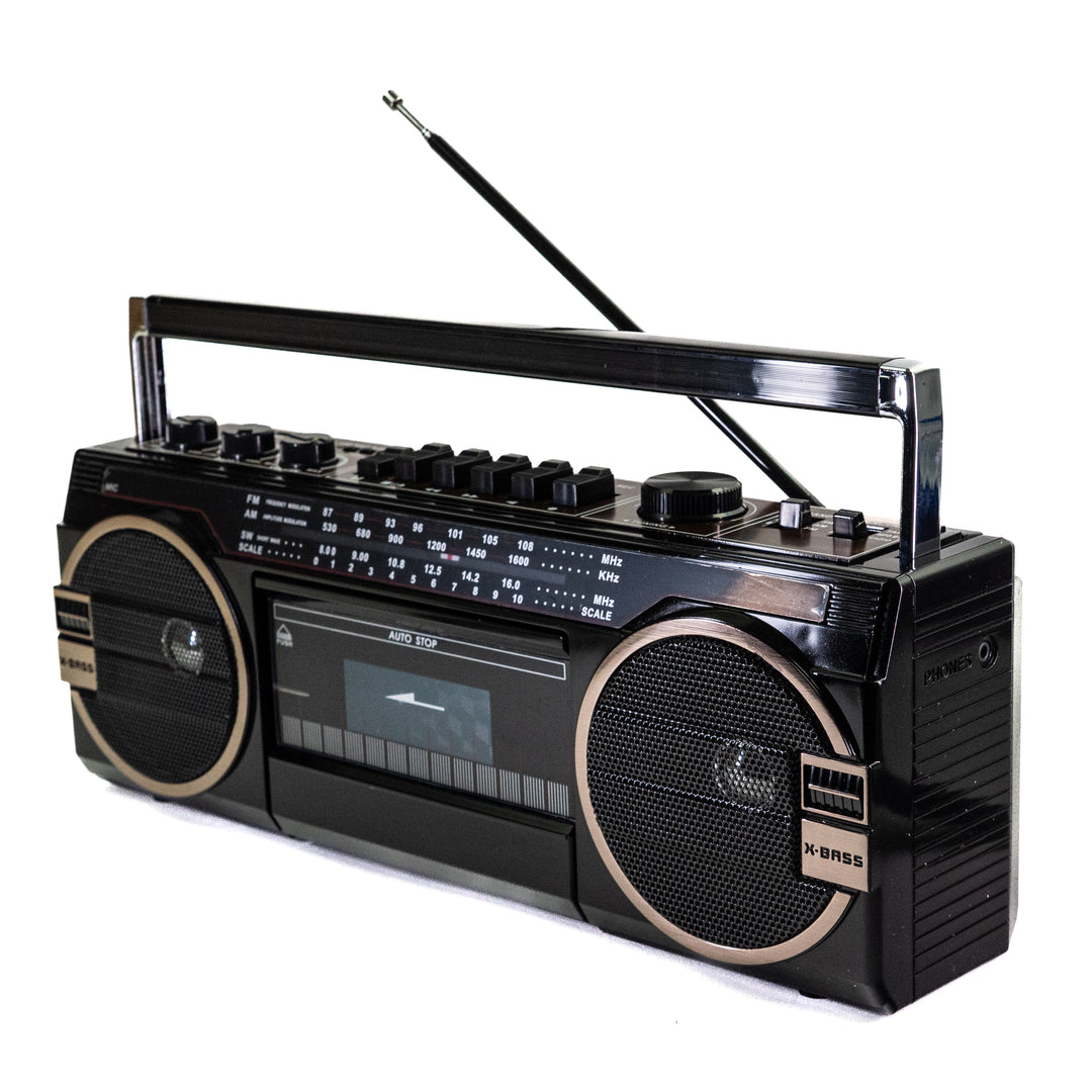 Studio 57 - Kasettisoitin FM & Bluetooth, Musta