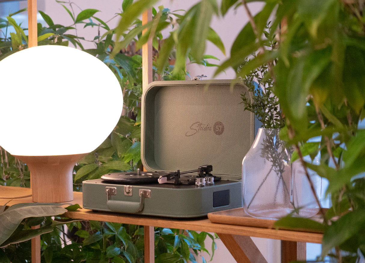 Studio 57 Mellow -levysoitin LP-telineellä (vihreä)