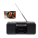 Studio 57 - Kasettisoitin m. FM & Bluetooth, Musta + Kasettinauha